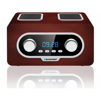 Radio portátil BLAUPUNKT PP5.2BR — radio de bolsillo FM, 60 memorias de emisoras, USB/MP3, AUX, batería recargable 1000 mAh, 3 W RMS, bronce
