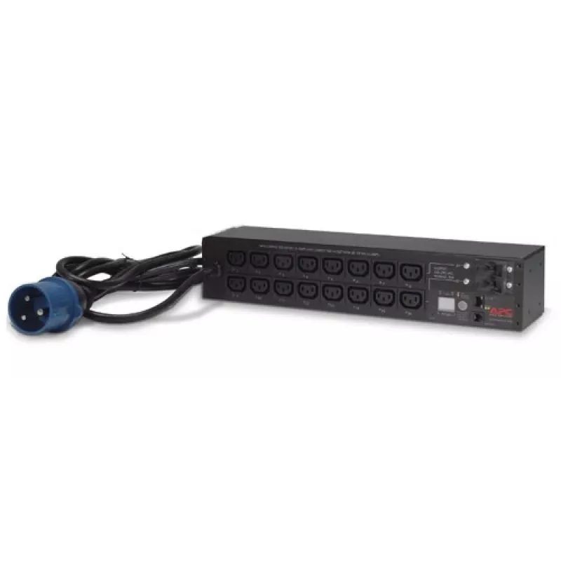 APC AP7922B PDU para rack con conmutación, 2U, 230 V, 32 A, entrada IEC 60309, 16 salidas C13, Ethernet 10/100, cable de 3,66 m