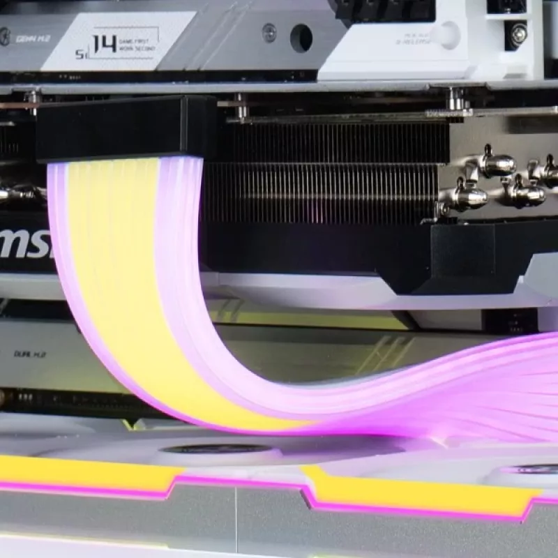Cable de GPU Lian Li Strimer Wireless 12V 2x6-pin PW16-121W – alargador de alimentación PCIe RGB inalámbrico