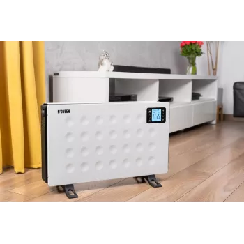 Convector eléctrico NOVEEN CH8000 — 2000 W, 3 niveles de potencia, temporizador, mando a distancia, blanco