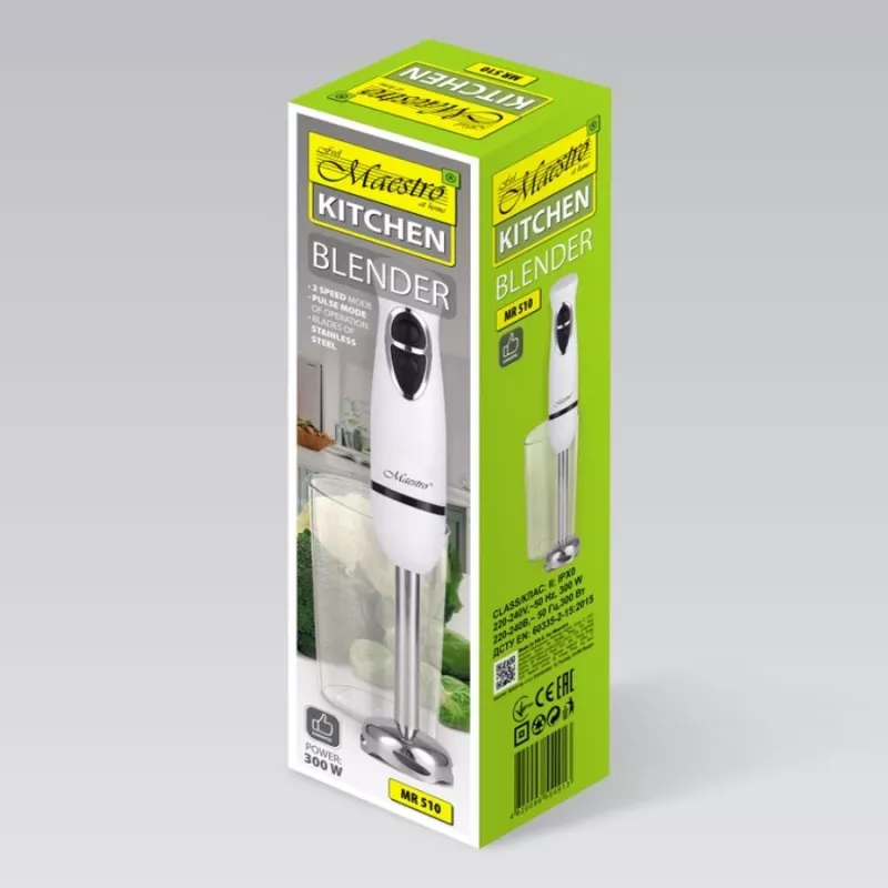 Batidora Maestro MR510 picadora de sopa negra, blanca 300 W