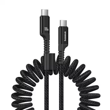 Cable de carga rápida USB-C a USB-C Baseus Fish-Eye 1 m 100 W negro