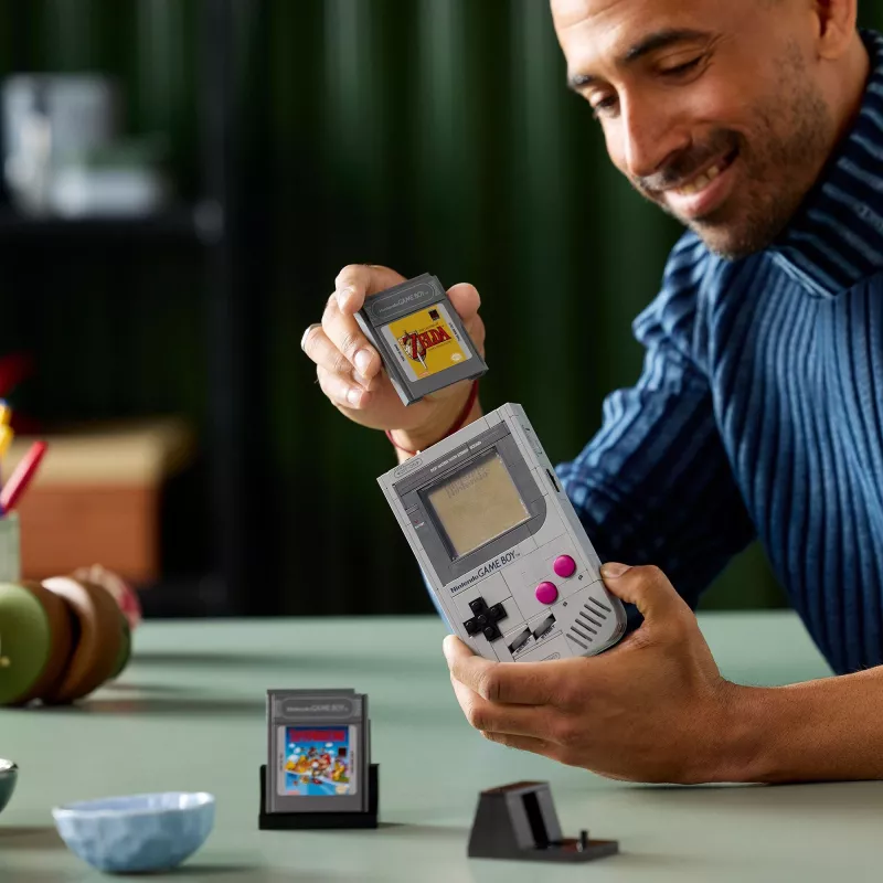LEGO set de construcción diseño retro Game Boy 72046 – réplica detallada, soporte de exposición