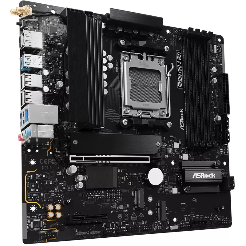 Placa base ASRock B850M Pro-A WiFi micro ATX – AMD B850, socket AM5, DDR5, 4x DIMM, 256 GB, Wi-Fi, 2,5-Gb-LAN