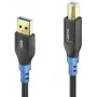 Cable USB PureLink FI-U200-030 3 m USB A USB B negro azul