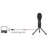 Micrófono condensador USB con soporte de mesa - ideal para gaming, Skype y canto