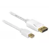 Cable DisplayPort DeLOCK 83482 Mini DisplayPort 2 m Blanco