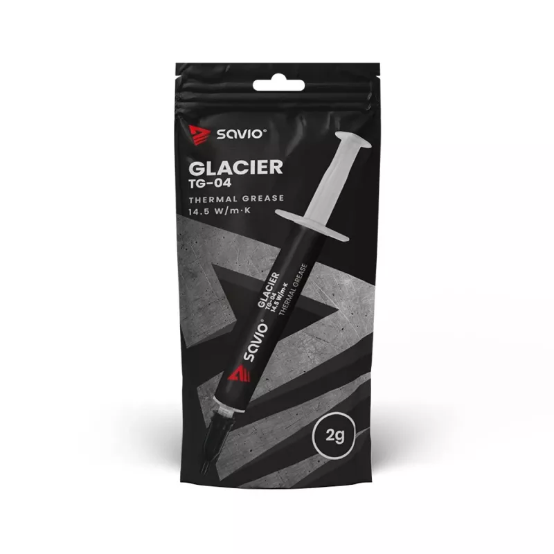 Savio Glacier TG-04 pasta térmica, 2 g, 14,5 W/mK, gris