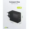 Cargador de interior Goobay 61757 carga rápida USB Type-C 2 puertos negro