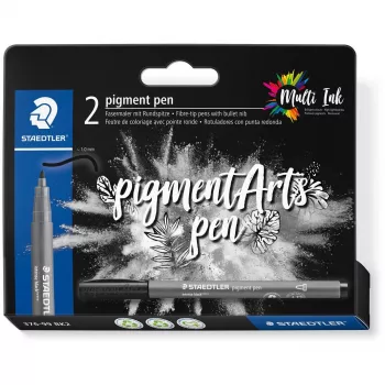 Rotulador Staedtler Pigment Arts Intensiv Pen Negro 2 unidades