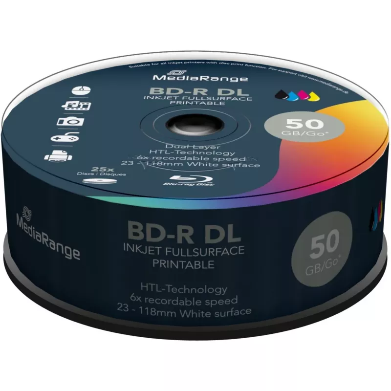 BD-R DL MediaRange MR510 50 GB 25 uds.