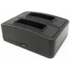 Estación de carga de baterías GoXtreme Dual Vision 4K – cargador de doble bahía para baterías de cámara de acción, modelo 01492