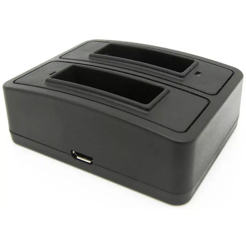 Estación de carga de baterías GoXtreme Dual Vision 4K – cargador de doble bahía para baterías de cámara de acción, modelo 01492