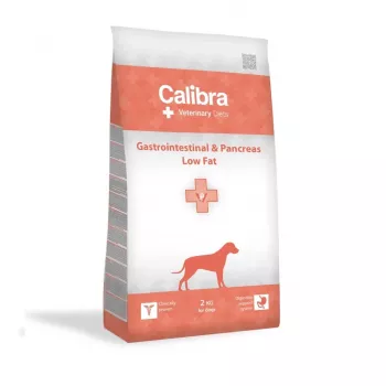 Pienso seco para perros Calibra Veterinary Diets Gastrointestinal & Pancreas Low Fat — salmón, 2 kg, 26 % proteína, 8 % grasa, sin gluten ni soja