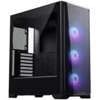 Caja de PC PHANTEKS Eclipse G370A, torre Midi, SSI-EEB, RGB, cristal templado - incluye 3 ventiladores de 120 mm, negra