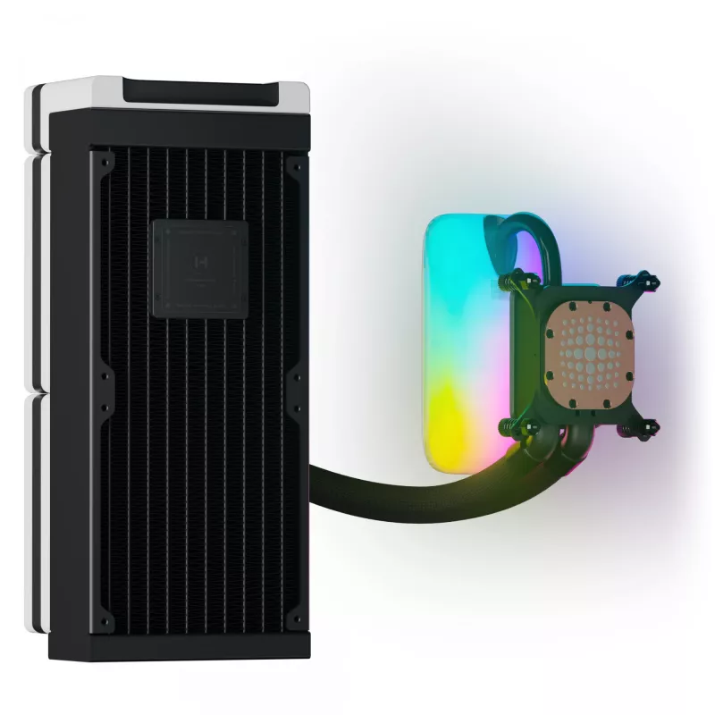 Kit de refrigeración líquida para procesador HYTE THICC Q60 12 cm negro, blanco 2 uds.