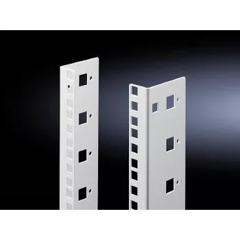 Perfil de montaje Rittal DK 7507.718 — acero, gris, para racks de 18U (pack de 2)