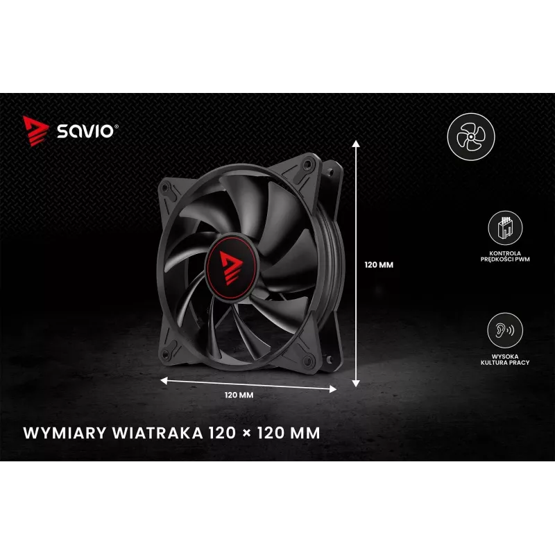 SAVIO SAVGBLADE ventilador de caja 120mm PWM