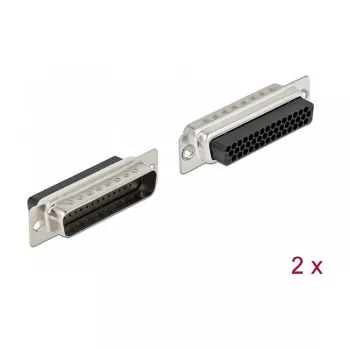 Conector macho de cable DeLOCK 66714 D-Sub HD 44 pines negro plata