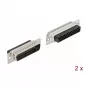 Conector macho de cable DeLOCK 66714 D-Sub HD 44 pines negro plata