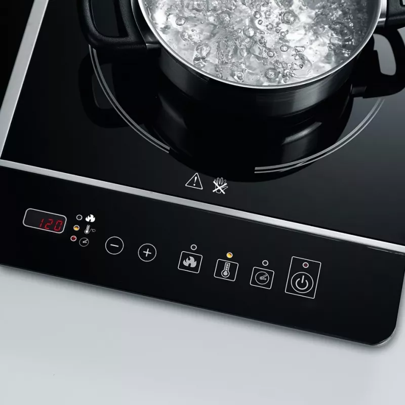 Severin DK 1031 placa de cocina negra de sobremesa placa de inducción por zonas 2 zonas de cocción