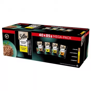 SHEBA Delicacy sabor a ave en gelatina - comida húmeda para gatos - 40x85 g