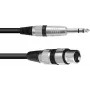 Cable adaptador XLR a 6,3 mm Omnitronic 30225180 – 1x conector hembra XLR a 1x jack de 6,3 mm, 0,9 m