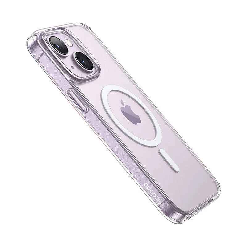 Funda magnética McDodo para iPhone 15 Pro (transparente)