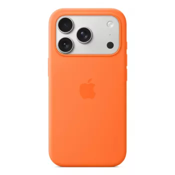 Funda de silicona Apple iPhone 17 Pro MagSafe naranja