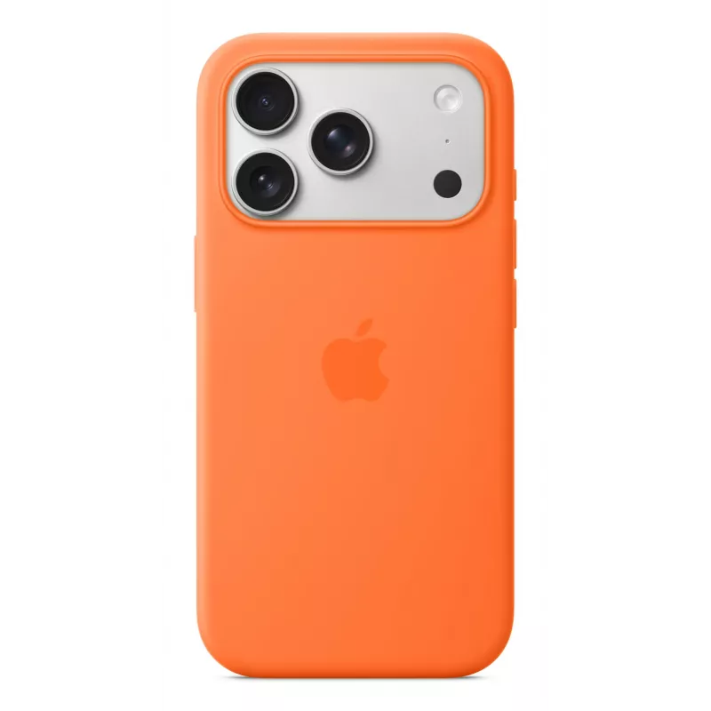 Funda de silicona Apple iPhone 17 Pro MagSafe naranja