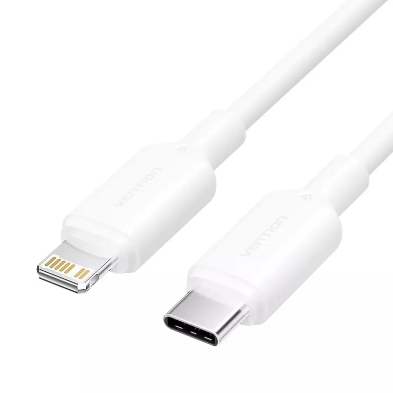 Cable USB-C a Lightning 3A 480Mbit/s 1 m BLANCO