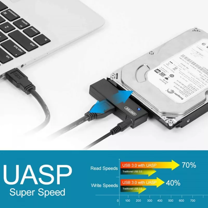 Tarjeta de interfaz Unitek Y-1039, cable USB incluido, 5 Gbit/s, negro, Plug-and-Play