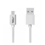 Cable de datos USB a Micro-USB Tellur, nailon trenzado, 1 m, plata