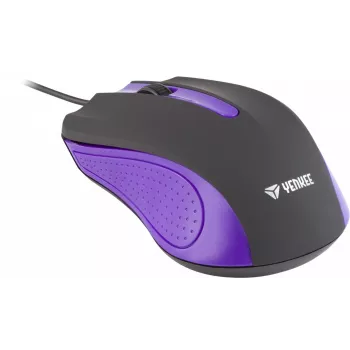 Ratón USB con cable, 3 botones, superficie engomada