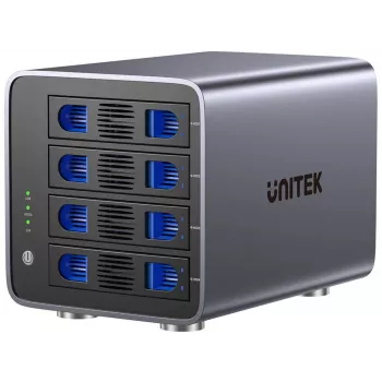 Carcasa RAID Unitek S1301AGY01-EU USB-C para unidades SATA, compatible con hasta 80 TB