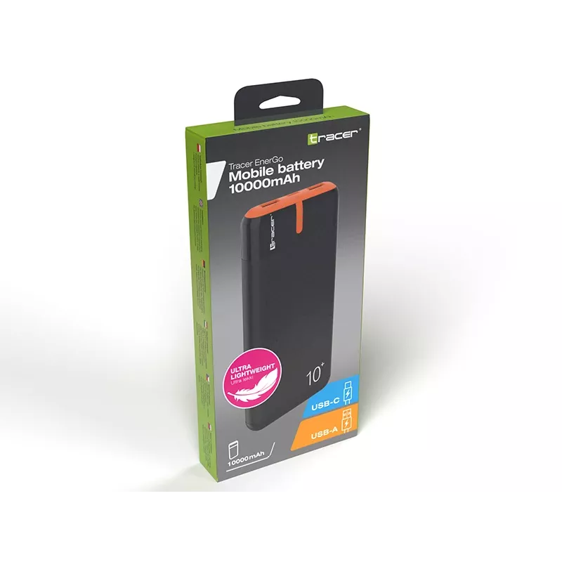 PowerBank EnerGo 10000 mAh negro-naranja