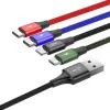 Cable USB Baseus Fast 4en1 2xUSB-C / Lightning / Micro 3.5A 1.2m (negro)