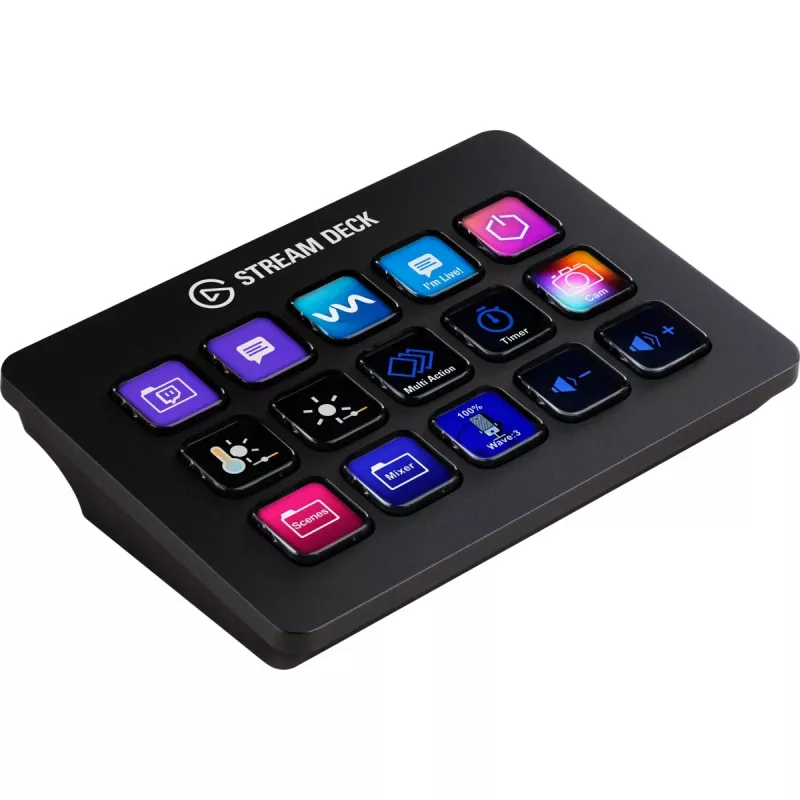 Elgato Stream Deck MK.2 – Panel de control USB personalizable de 15 teclas con teclas clásicas, negro