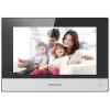 Portero automático con vídeo Hikvision DS-KH6320-TE1, pantalla táctil capacitiva de 7 inch, PoE, 1024×600, MicroSD hasta 32 GB, Ethernet, Linux