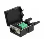 Conector de cables DeLOCK 66232 Sub-D 9 regleta de bornes de 10 polos negro