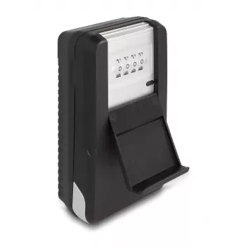 Caja de llaves DELOCK 20932 organizador de llaves de aluminio y plástico con candado de combinación, negro