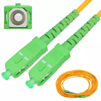 Cable de conexión de fibra óptica Extralink SC/APC–SC/APC monomodo G.652D 3 mm simplex, 1 m