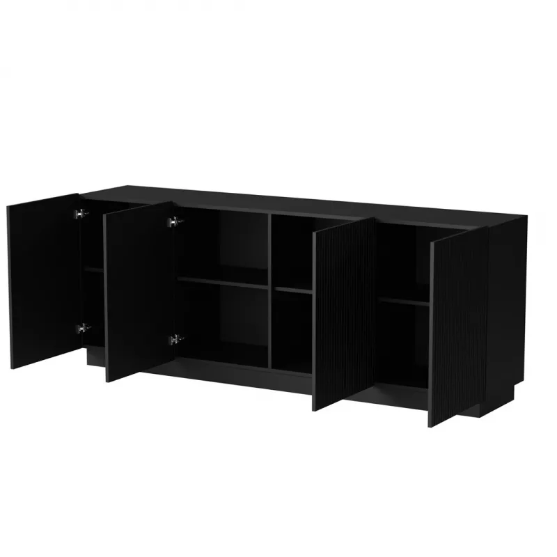 Cama Meble LIVERTI cómoda, 200x42x78 cm, negra
