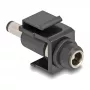 Módulo Keystone DeLOCK DC 5,5 x 2,1 mm conector hembra a DC 5,5 x 2,5 mm conector macho negro