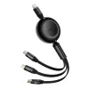 Cable USB Baseus CAMJ010201 1,1 m USB 3.2 Gen 1 USB C Micro USB-A Lightning negro