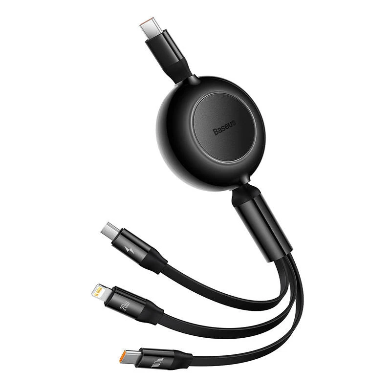 Cable USB Baseus CAMJ010201 1,1 m USB 3.2 Gen 1 USB C Micro USB-A Lightning negro