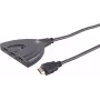 Conmutador HDMI ShiverPeaks 05-02007 3x1 4K60Hz — 3 entradas a 1 salida, UHD 3840x2160@60Hz