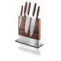 Bloque de cuchillos Guard GEFU 13958 de NPC Polska – acero inoxidable y nogal, 90×250×256 mm