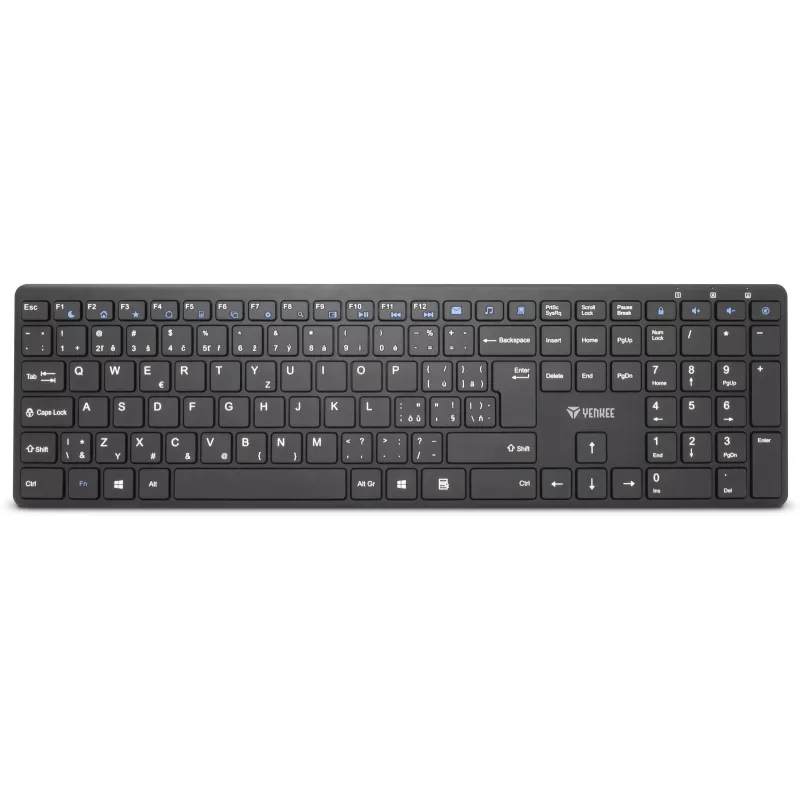 Set de teclado y ratón inalámbrico YENKEE YKB 2008CS — 2,4 GHz USB, diseño compacto