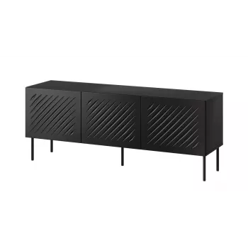 Mueble RTV SIENA 150.5x40x60 negro mate